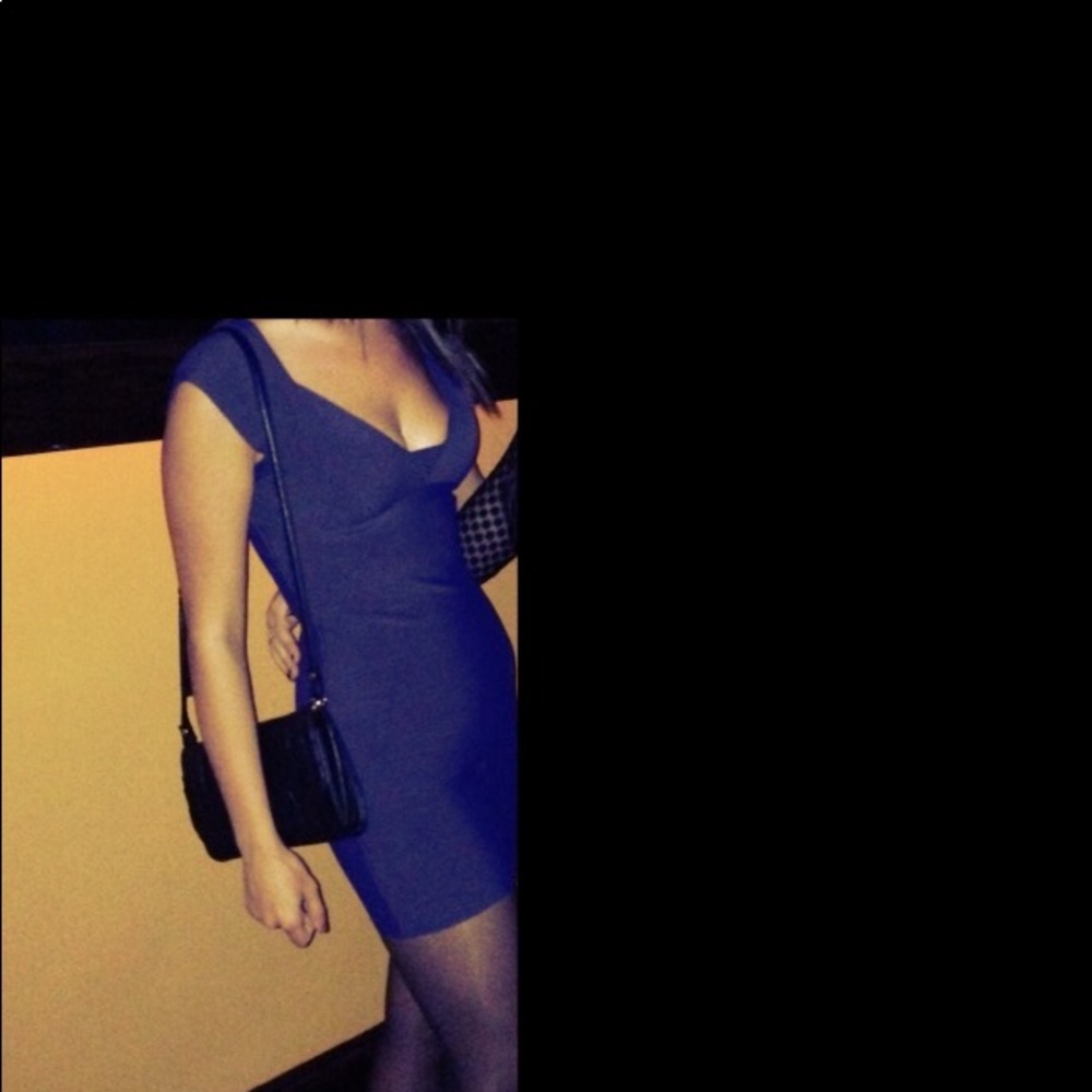 Guess blue bandage mini  dress
